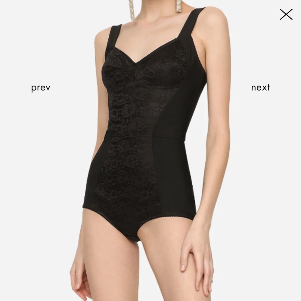 Dolce & Gabbana Black Shapewear Bodysuit